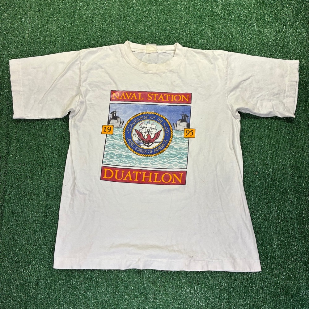 Vintage 90s Naval Station Duathlon T-shirt